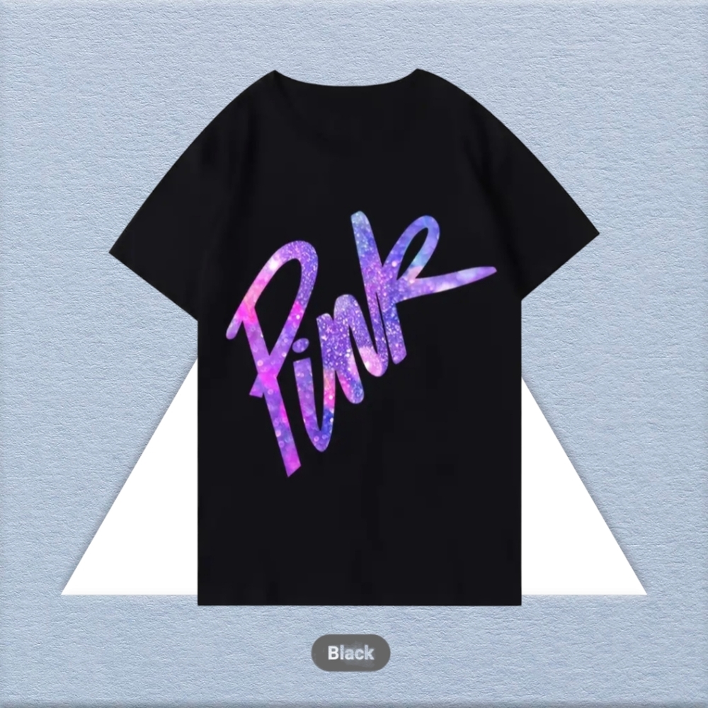 NWT !! Black T-Shirt with the Word PINK Printed on Front in Gradient Lettering💖 - Picture 15 of 16
